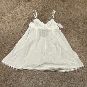 Auden White Lace Chemise New with Tags